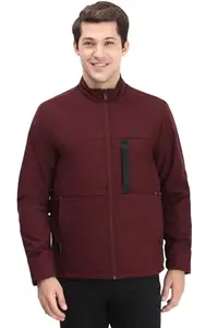 Allen Solly Men's A-Line Coat (ASJKQBOFJ15762_Maroon