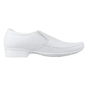 HIKBI Leather Formal Shoes Active Wear Daily Use Mocassion for Men's White