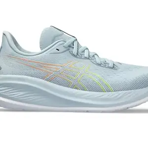 ASICS Mens Gel-Cumulus 26 Cool Grey/Safety Yellow Running Shoes - 6 UK (1011B792.021)