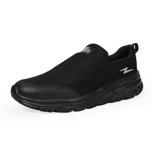 ATHCO Men's Oxyflo Black Silver Running Shoes_07 UK (ATHST-55)