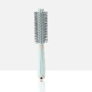 BlackLaoban Round Hair Brush for Blow Drying, Styling, Curling, Straighten with Soft Nylon Bristles for Short or Medium Curly Hairs for Women & Men Dotted Round (Light-Green)