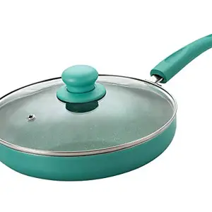NIRLON Galaxy Aluminium Non-Stick Induction Base Fry Pan with Glass Lid[Galaxy Fry Pan 24cm] price in India.