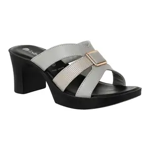 inblu Stylish Fashion Sandal for Women | Comfortable | Lightweight | Anti Skid | Casual Office Footwear (MS27_GREY_35)