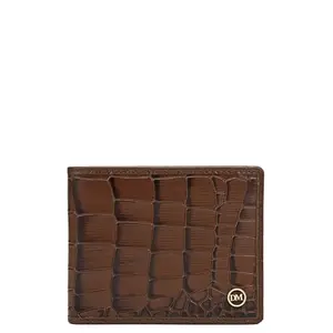 Da Milano Leather Wallet for Men with Multicard Slot - Brown