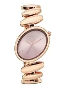Fastrack Vyb Successor with Quartz Analog Pink Dial Rose Gold Alloy Strap Watch for Girls - FV60120WM01W