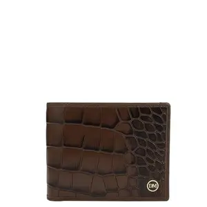 Da Milano Genuine Leather Brown Bifold Men Wallet with Multicard Slot (0223J)