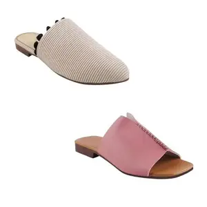 TRYME Trending Ravishing Stylish Soft & Comfortable Mules and Flats Sandals for Womens and Girls