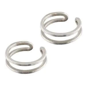 Unniyarcha Double Wired Sterling Silver Toe Rings (Pair) For Women's Pure Silver 925, Sterling Silver Jewellery with Certificate of Authenticity & 925 Toe Rings for Women's Silver, God, Religion