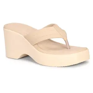 Commander Shoes Trendy Platfoam Heel Comfortable V Shape Slippers for Girls and Women (602)