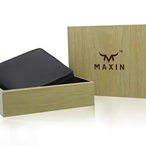 Maxin Pure High Quality Leather Wallet for Men Black|5519105