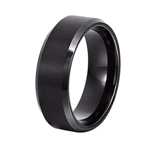 SONI DESIGNS Rings for Women Black Ring 316L Stainless Steel Black Band Ring Women and Girls