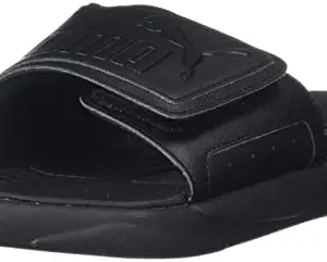 Puma Men's Royalcat Comfort Cherry Tomato Black Sandal-11 Kids UK (37228004)