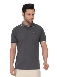 Tide & Sail Mens Polo T Shirt for Men Striped Polo Neck Tshirt for Men Classic Premium Solid Tee, Comfortable & Stylish Casual Wear