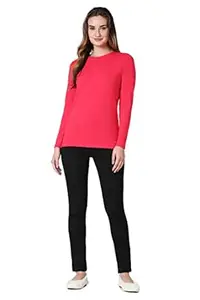 Van Heusen Women's Solid Relaxed Fit T-Shirt