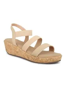 INC.5 Women Beige Wedge Heels