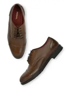 Regal Tan Men Leather Oxford Lace Ups