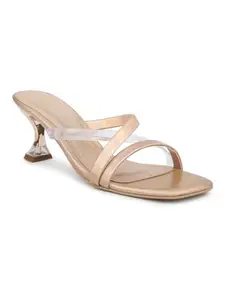 INC.5 Women Rose Gold Stiletto Sandals