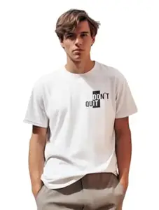 Men’s “Don’t Quit” Motivational T-Shirt – Cotton Round Neck Graphic Printed Casual Tee