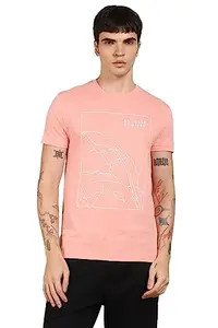 Dennis Lingo Men's Slim Fit Pink T-Shirt
