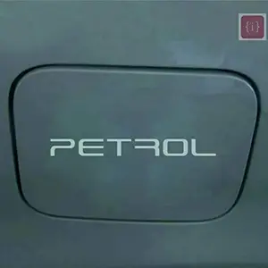 ISEE 360® Petrol Sticker for Car Fuel Lid Petrol Grey Decals L x H 11 x 1.2 Cms