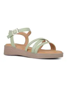 Inc.5 Womens Green Casual Strappy Round Toe Sandals