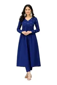 Women’s Rayon A-Line Midi Dress, Long Sleeve Polka Dot Casual Dress, V-Neck Flowy