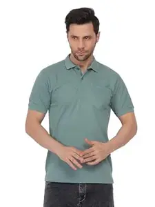 Tide & Sail Mens Stylish Polo T Shirts for Men Plain Polo T Shirt Man Solid Casual T Shirt with Comfortable Fit for All-Day Wear