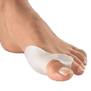 Alexvyan Bunion Splint Pad Guard Spreaders Spacers Protector Cushion Movable Toe Straightener Seperator Orthotics Thumb Corrector for Foot Care for Men Women (Silicon Gel Toe Guard 1 Pair)