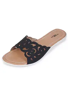 Shezone Black Colour Synthetic Material Flats for Women::1919_Black_38