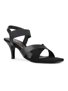 Inc.5 Womens Black Party Wear Solid Square Toe Sandals