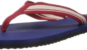 adidas Men's Adze Blue, Red and White Flip Flops and House Slippers - 8 UK