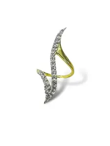 MYKI Wondrously adorned Classy Diamond Ring For Women & Girls