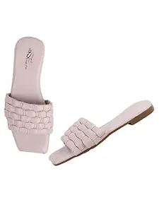 TRYME Stylish Fashionable Ethnic Flat Sandal For Women's And Girl's