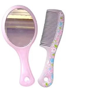 Lamvi 2 pc Hair Comb & Mirror Set for Kids
