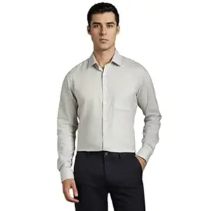 Louis Philippe Men's Slim Fit Easy to Iron Everyday wear Premium Cotton Full Sleeve Printed Formal Shirt