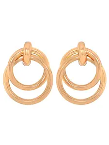 Crunchy Fashion Bollywood Western Rose-Gold Tonned Elegant Everstylish Drop & Dangler Earring for women/girls