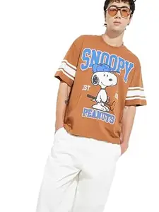 Max URB_N Men Snoopy Print Oversized T-Shirt