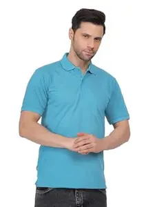 Tide & Sail Mens Stylish Polo T Shirts for Men Plain Polo T Shirt Man Solid Casual T Shirt with Comfortable Fit for All-Day Wear