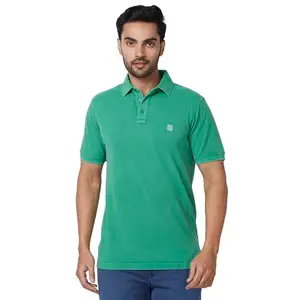 Raymond Regular Fit Green T-Shirt for Men