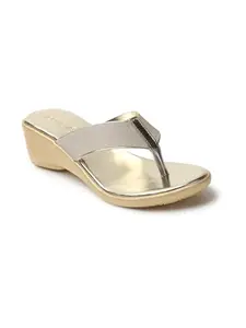 Iconics Women Sandal,Gold,UK-4