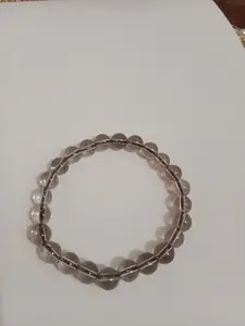 Uphhar Clear Quartz Crystal Beaded Bracelet, 8mm Beads, Elastic Stretch