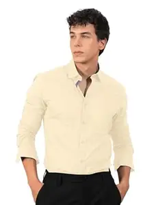 Pinkmint Men's Solid Shirt | Soft Cotton Blend | Casual Shirt | Plain | Full Sleeve - Regular Fit (Combo | Available in Plus Size)