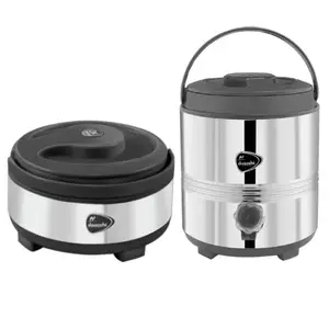 DADDY Premium Stainless Steel Casserole 3000ml & SS Water Jug 3000ML Unique Combo Kitchen Set | Colour Grey