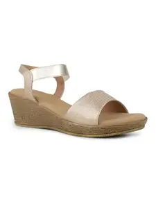 Inc.5 Womens Gold Casual Solid Round Toe Heels