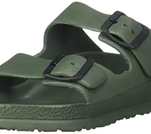 Carlton London Men's Fashion & Comfortable Flip-Flop-8 Kids UK (CL-D-M-104_Olive)