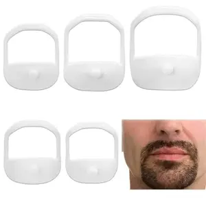 MAYCREATE® Goatee Shaving Template for Men, Beard Guide Shaper with 5 Different Sizes, Beard Shaping & Styling Template Perfect for Hairline Line-up, Edging, Stencil for Trimming, Mustache, Goatee