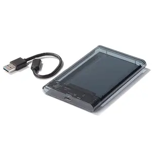 ULTRABYTES USB 3.1 Type-C Mobile Hard Drive Disk Case 8TB Transparent 2.5 inch SATA HDD SSD (Transparent Black)(UB-TP-3.1BLK)