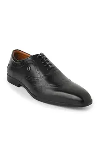Louis Philippe Men Black Leather Lace Up Shoes