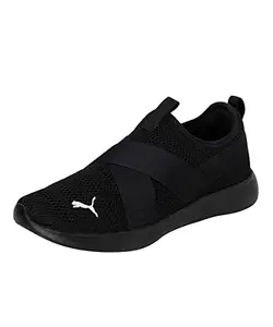 Puma Unisex-Adult Softride Vital Strap Eng MSH Black-White Running Shoe - 10 UK (37786202)