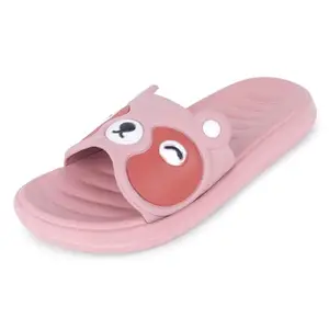 TRASE Comfortable Women Slides Stylish And Waterproof Everyday Flip Flops For Ladies And Girls (Peach, 6 Uk)